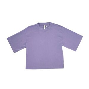 & Other Stories Women’s 100% Cotton Purple Boxy Short Sleeve T-Shirt XS